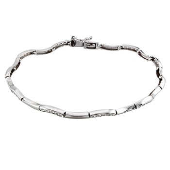 9ct Gold Cubic Zirconia Bracelet